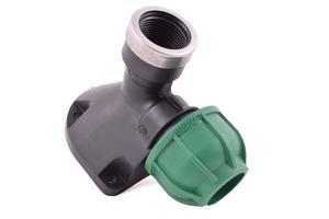 Irritec koleno s úchytom na stenu 25 x 3/4" F, PN10