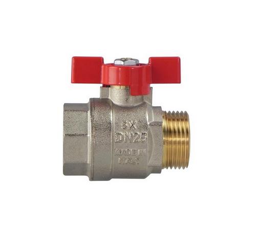 Mosadzný guľový ventil motýľ 1