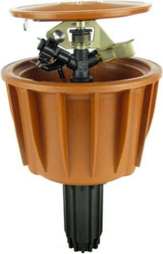 Perrot výsuvný úderový postrekovač Triton-S-WT sektorový,  hnedý poklop