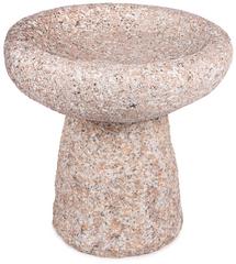 Kamenné napájadlo s podstavou ružové, D30 cm, V20 cm