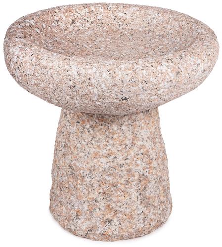 Kamenné napájadlo s podstavou ružové, D40 cm, V40 cm