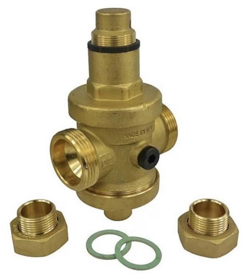 Redukčný ventil Malgorani 1" FF, mosadzný, so šróbením, PN25