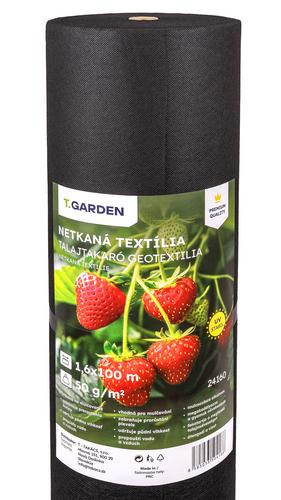 Netkaná textília čierna, 1,6 x 100 bm, UV stabilná, 50 g/m2